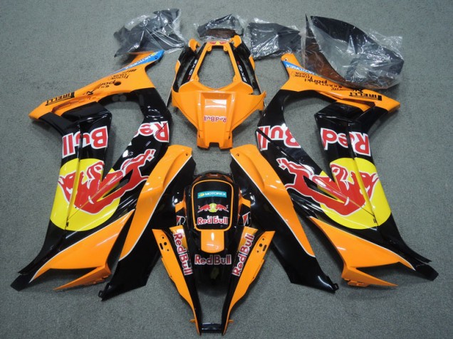 2011-2015 Black Orange Red Bull Kawasaki ZX10R Replacement Fairings UK Factory