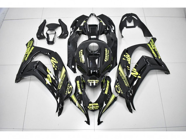 2016-2019 Black Yellow Reacing Team Ninja Kawasaki ZX10R Motorbike Fairing UK Factory