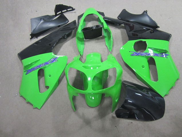 2000-2001 Green Kawasaki ZX12R Motorcycle Fairing Kits UK Factory