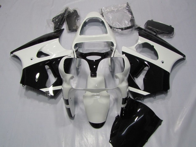 2000-2002 White Black Kawasaki ZX6R Bike Fairings UK Factory