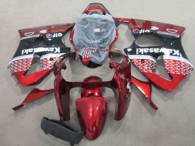 2000-2002 Red Kawasaki ZX6R Bike Fairing UK Factory