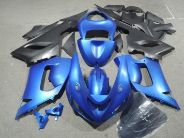 2005-2006 Blue Kawasaki ZX6R Motorbike Fairing Kits UK Factory