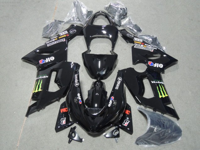 2005-2006 Black 3M Touch4 Monster Kawasaki ZX6R Motor Bike Fairings UK Factory