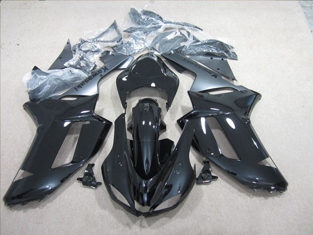 2007-2008 Black Silver Kawasaki ZX6R Motorcylce Fairings UK Factory