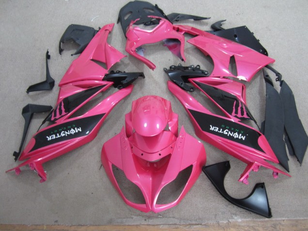 2009-2012 Pink Black Monster Kawasaki ZX6R Motor Fairings UK Factory