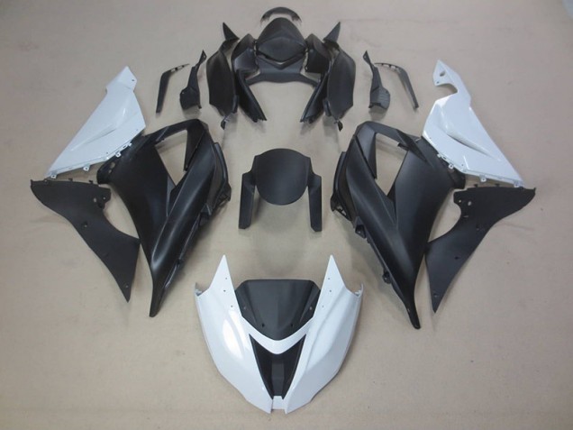 2013-2018 Black White Kawasaki ZX6R Motorcycle Fairings UK Factory