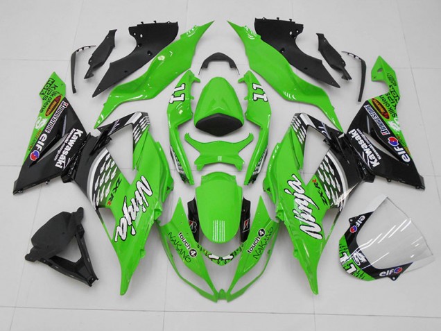 2013-2018 Green Black 11 Kawasaki ZX6R Bike Fairing UK Factory