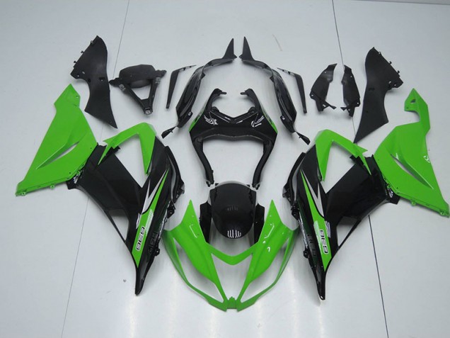 2013-2018 Black Green 636 Kawasaki ZX6R Bike Fairings UK Factory