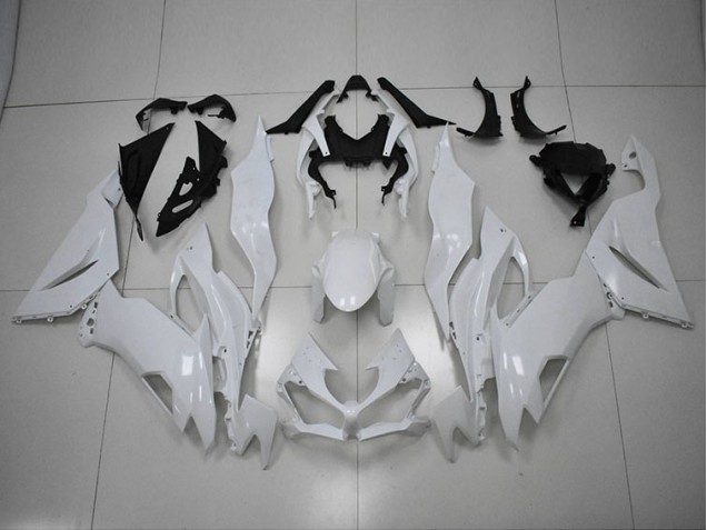 2019-2023 White Kawasaki ZX6R Motorcycle Replacement Fairings UK Factory