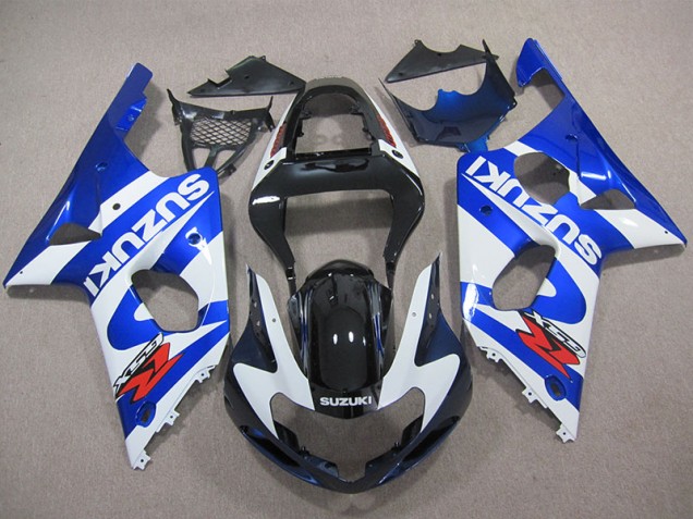 2000-2002 Blue White Decal Suzuki GSXR1000 Replacement Fairings UK Factory