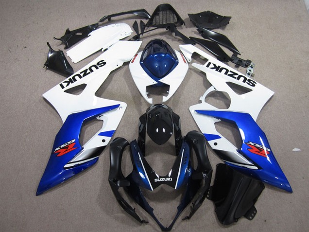 2005-2006 White Blue Suzuki GSXR1000 Motorcylce Fairings UK Factory