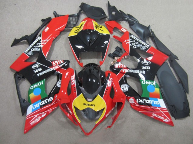 2005-2006 Black Red Yellow Suzuki GSXR1000 Bike Fairings UK Factory