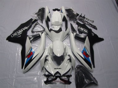 2007-2008 White Black Suzuki GSXR1000 Motor Bike Fairings UK Factory