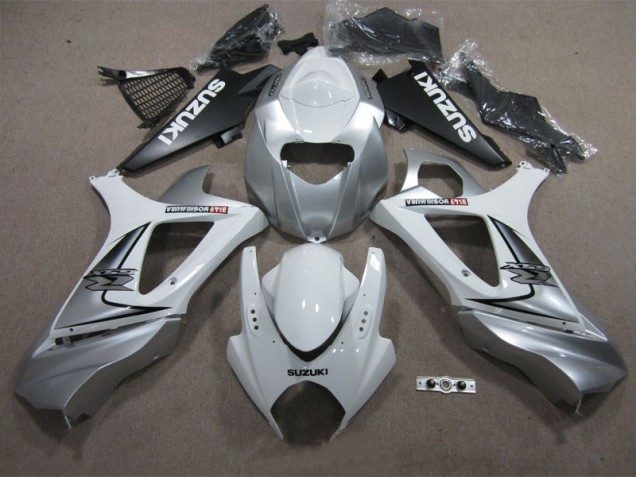 2007-2008 White Suzuki GSXR1000 Replacement Motorcycle Fairings UK Factory