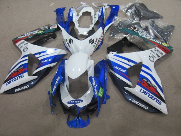 2009-2016 White Blue Samsung Suzuki GSXR1000 Motorbike Fairings UK Factory