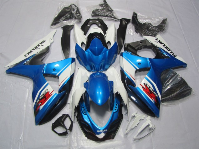 2009-2016 Blue White Suzuki GSXR1000 Replacement Motorcycle Fairings UK Factory