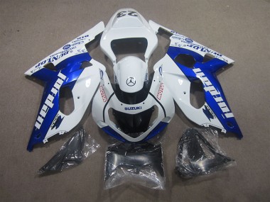 2001-2003 White Blue Motul Suzuki GSXR600 Bike Fairing Kit UK Factory