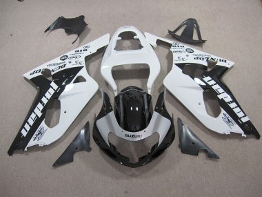 2001-2003 White Black Suzuki GSXR600 Motorbike Fairings UK Factory