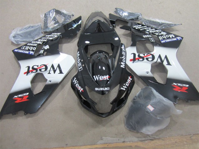 2004-2005 Black West Suzuki GSXR600 Motorcycle Fairing Kits UK Factory