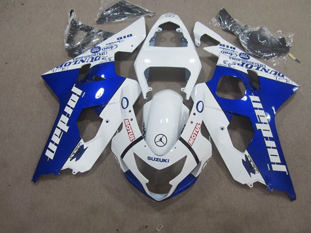 2004-2005 White Blue Motul Suzuki GSXR600 Motorbike Fairing UK Factory