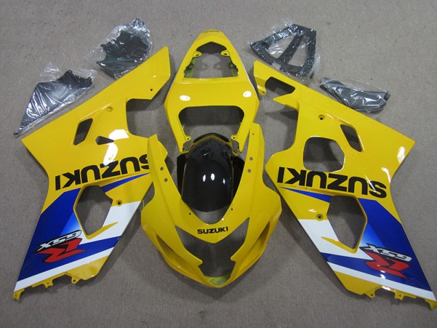 2004-2005 Yellow Blue Suzuki GSXR600 Motor Bike Fairings UK Factory