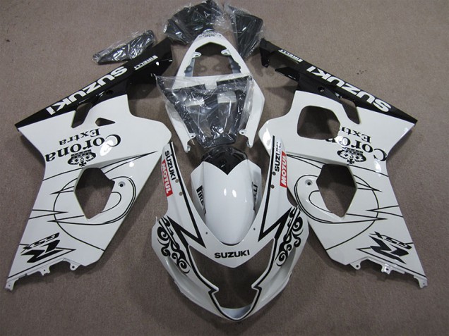 2004-2005 White Corona Extra Motul Suzuki GSXR600 Bike Fairing Kit UK Factory