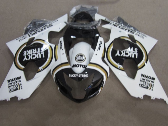 2004-2005 Black White Lucky Strike Motul Suzuki GSXR600 Motorcycle Fairings Kits UK Factory