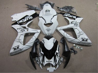 2006-2007 White Black Corona Extra Suzuki GSXR600 Motorcylce Fairings UK Factory