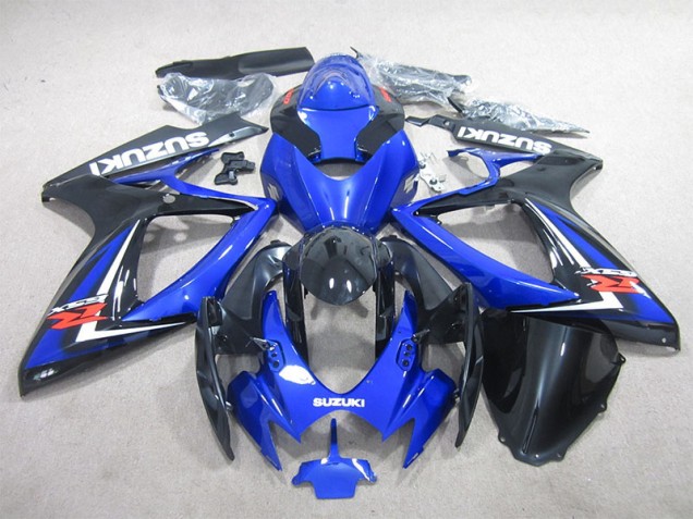 2006-2007 Black Blue Suzuki GSXR600 Motorcycle Fairings Kit UK Factory