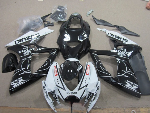 2006-2007 Black White Corona Extra Motul Suzuki GSXR600 Motorcycle Fairings UK Factory