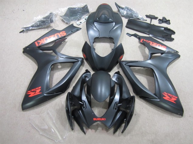 2006-2007 Black Red Decal Suzuki GSXR600 Motorcycle Fairing UK Factory