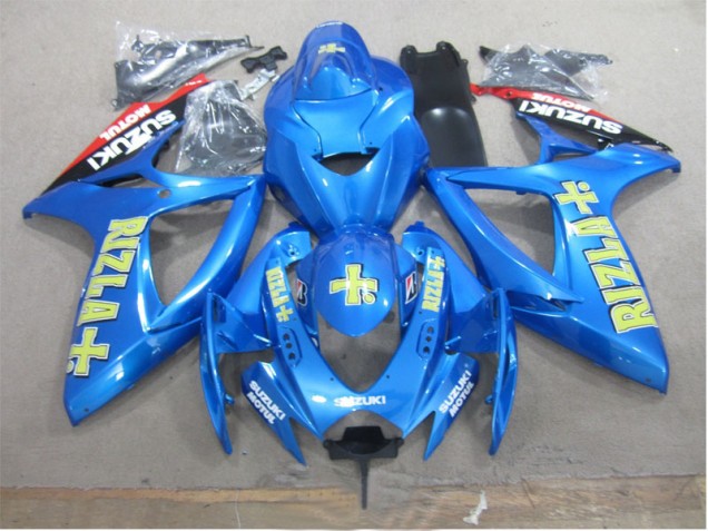 2006-2007 Blue Yellow Rizla Suzuki GSXR600 Motorbike Fairing UK Factory