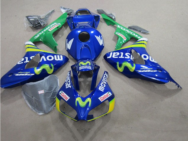 2006-2007 Blue Movistar Castrol Suzuki GSXR600 Motorcycle Fairing Kit UK Factory