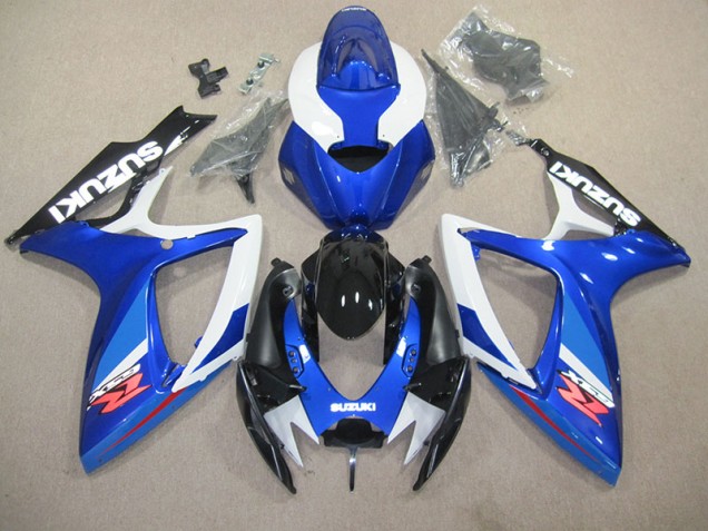 2006-2007 Blue White Suzuki GSXR600 Replacement Fairings UK Factory