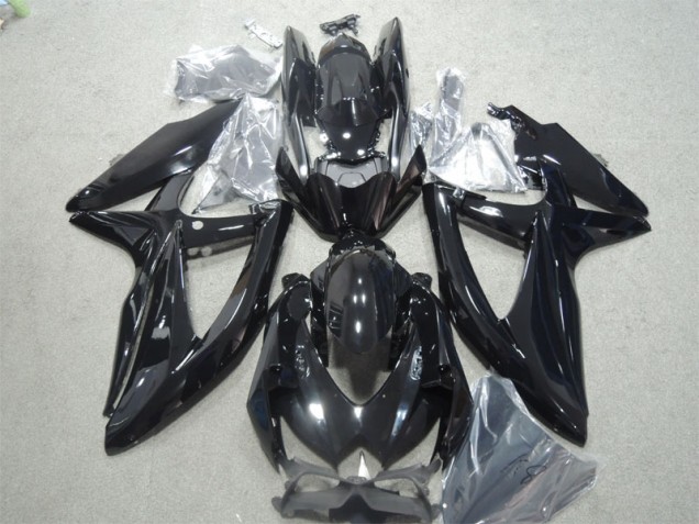 2008-2010 Black Suzuki GSXR600 Motorcycle Fairings Kits UK Factory