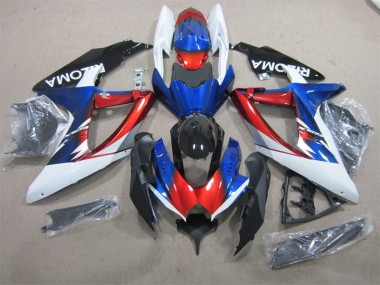 2008-2010 Blue Red White Suzuki GSXR600 Motorcycle Fairing UK Factory