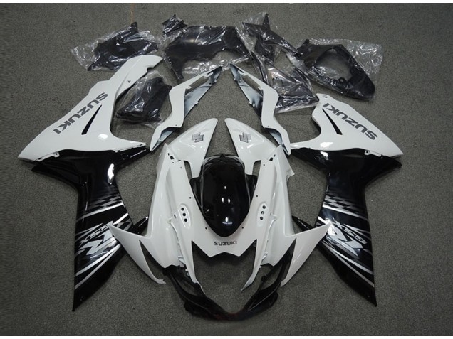 2011-2021 White Black Suzuki GSXR600 Motorcycle Replacement Fairings UK Factory