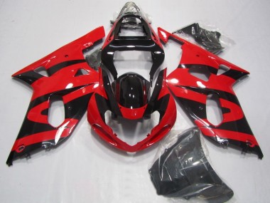 2001-2003 Black Red Suzuki GSXR750 Motorcycle Fairings UK Factory