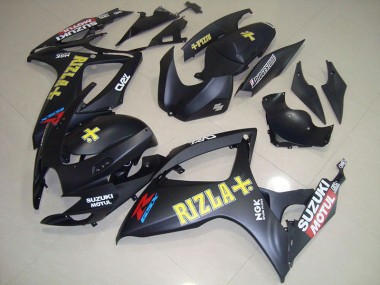 2006-2007 Black Yellow Rizla Suzuki GSXR750 Motorbike Fairing Kits UK Factory