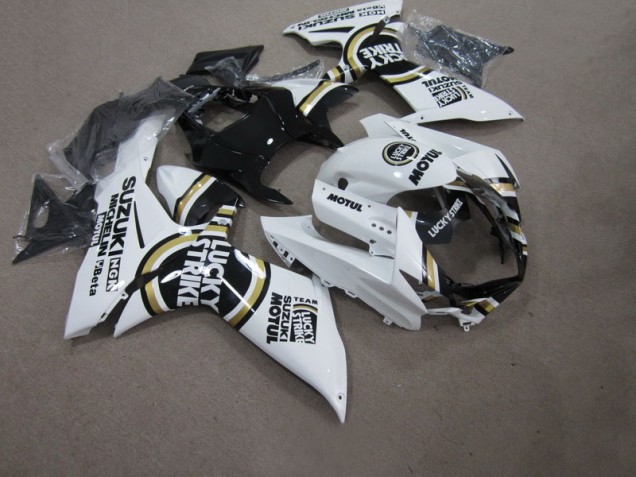 2011-2021 White Lucky Strike Black Motul Suzuki GSXR750 Bike Fairings UK Factory