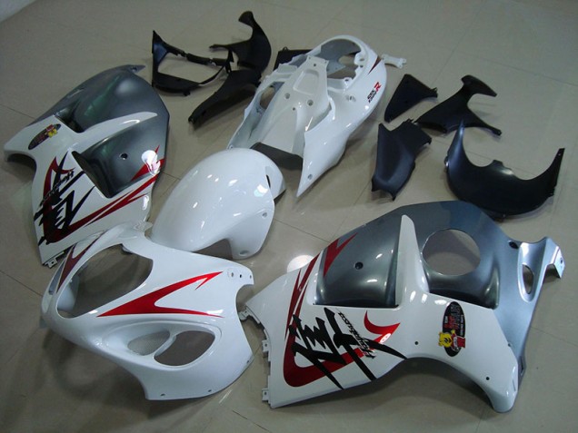 1996-2007 White Black Suzuki GSXR1300 Hayabusa Motorcycle Fairing Kit UK Factory