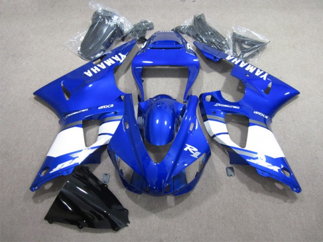 1998-1999 Blue White Decal Yamaha YZF R1 Moto Fairings UK Factory