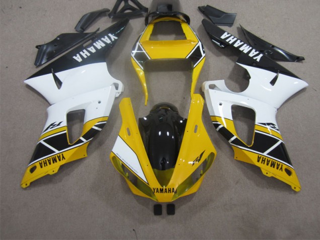 2000-2001 Yellow White Black Yamaha YZF R1 Motorbike Fairings UK Factory