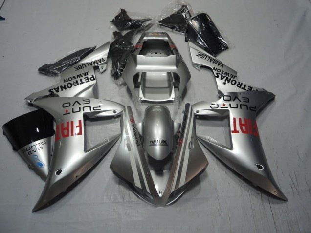 2002-2003 Silver Fiat Yamaha YZF R1 Replacement Fairings UK Factory