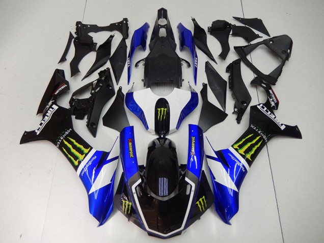 2015-2019 Blue Black Monster Yamaha YZF R1 Motorbike Fairings UK Factory