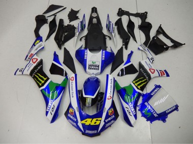 2015-2019 Blue Blue White ENEOS Movistar 46 Yamaha YZF R1 Motor Bike Fairings UK Factory