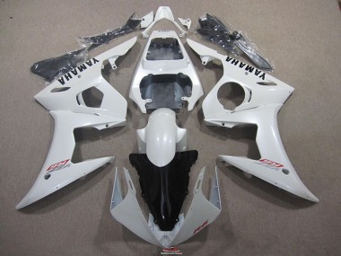 2003-2005 White with Black Decal Yamaha YZF R6 Bike Fairings UK Factory